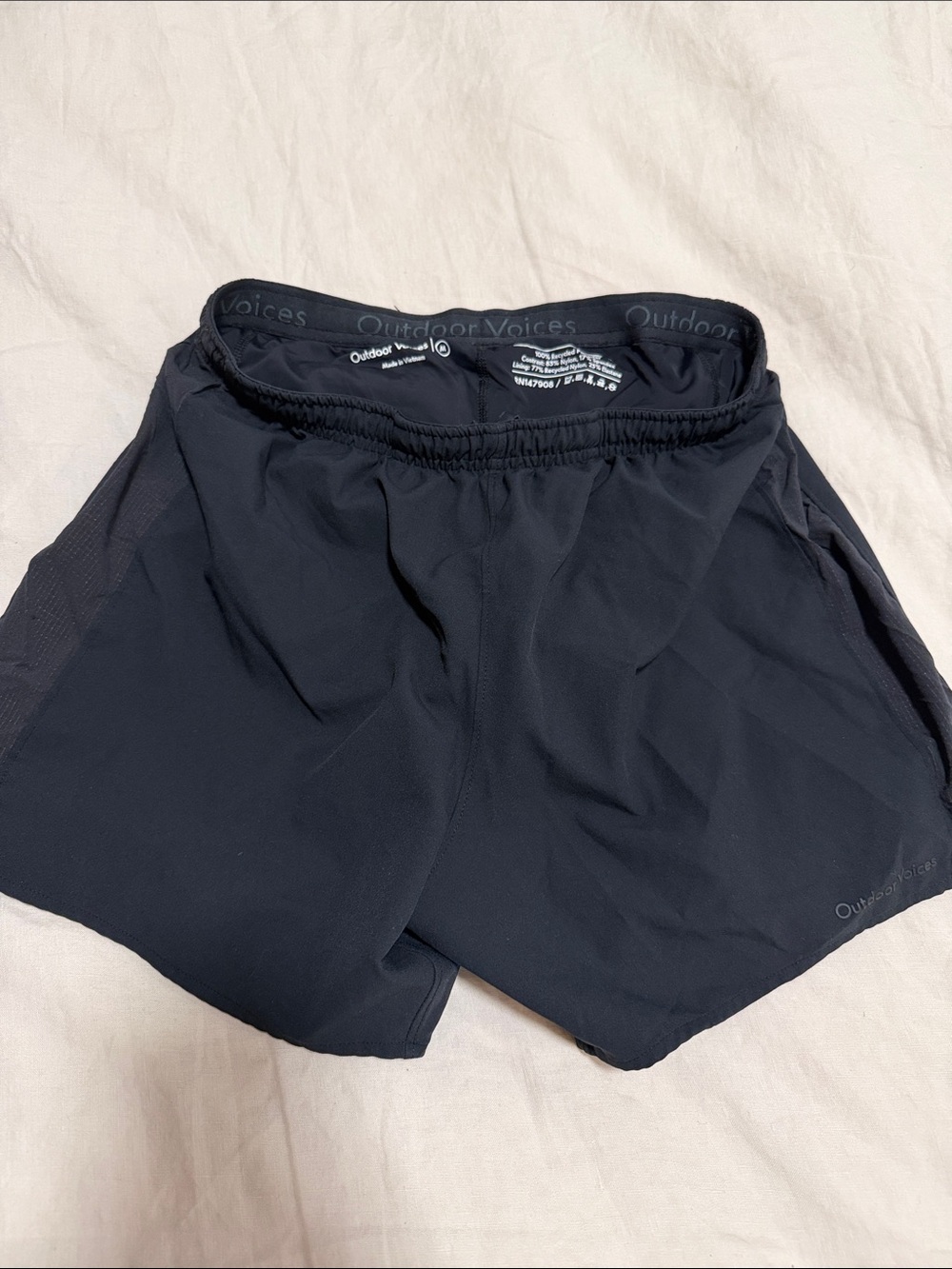 Outdoor Voices Men's Black Running Shorts